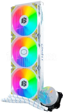 Photo de Kit Watercooling AIO Cooler Master MasterLiquid L Core Street Fighter 6 RGB - 360mm (Blanc/Bleu)