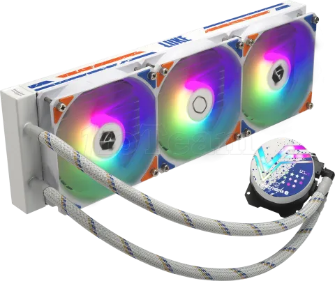 Photo de Kit Watercooling AIO Cooler Master MasterLiquid L Core Street Fighter 6 RGB - 360mm (Blanc/Bleu/Orange)