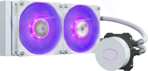 Photo de Kit Watercooling AIO Cooler Master MasterLiquid Lite V2 RGB - 240mm (Blanc)