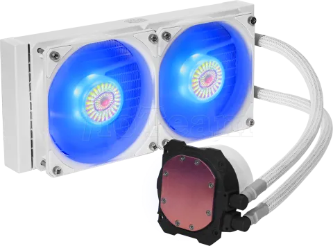 Photo de Kit Watercooling AIO Cooler Master MasterLiquid Lite V2 RGB - 240mm (Blanc)