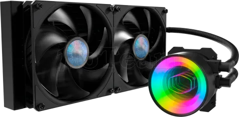 Photo de Kit Watercooling AIO Cooler Master MasterLiquid Mirror RGB - 280mm (Noir)