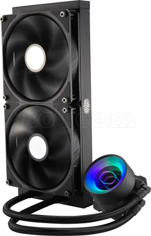 Photo de Kit Watercooling AIO Cooler Master MasterLiquid Mirror RGB - 280mm (Noir)