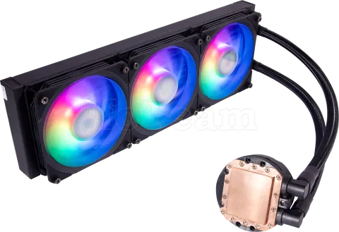 Photo de Kit Watercooling AIO Cooler Master MasterLiquid PL-Flux RGB - 360mm (Noir)