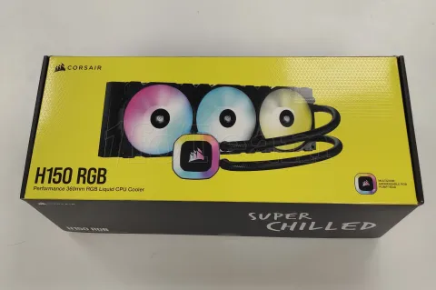 Photo de Kit Watercooling AIO Corsair H150 RGB - 360mm (Noir) - SN A24JA41100U7MR - ID 206921
