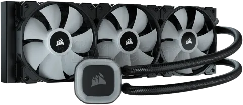 Photo de Kit Watercooling AIO Corsair H150 RGB - 360mm (Noir)