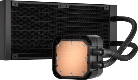 Photo de Kit Watercooling AIO Corsair iCue H100i Elite LCD XT RGB - 240mm (Noir)
