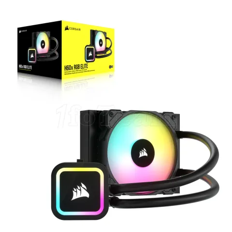 Photo de Kit Watercooling AIO Corsair iCue H60x Elite v2 RGB - 120mm (Noir)