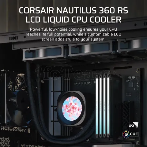 Photo de Kit Watercooling AIO Corsair Nautilus LDC - 360mm (Noir)