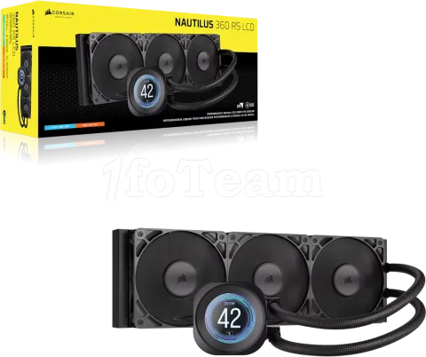 Photo de Kit Watercooling AIO Corsair Nautilus LDC - 360mm (Noir)