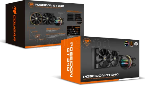 Photo de Kit Watercooling AIO Cougar Poseidon GT RGB - 240mm (Noir)