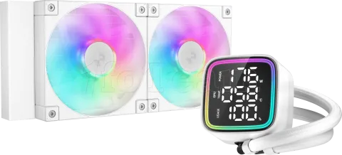 Photo de Kit Watercooling AIO DeepCool LD 240 RGB - 240mm (Blanc)