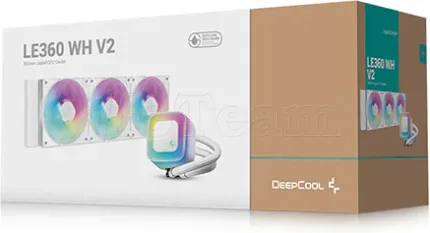 Photo de Kit Watercooling AIO DeepCool LE V2 RGB - 360mm (Blanc)