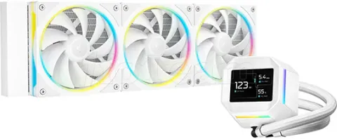Photo de Kit Watercooling AIO DeepCool LM RGB -360mm (Blanc)