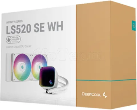 Photo de Kit Watercooling AIO DeepCool LS520 SE RGB - 240mm (Blanc)