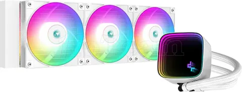 Photo de Kit Watercooling AIO DeepCool LS720 SE RGB - 360mm (Blanc)