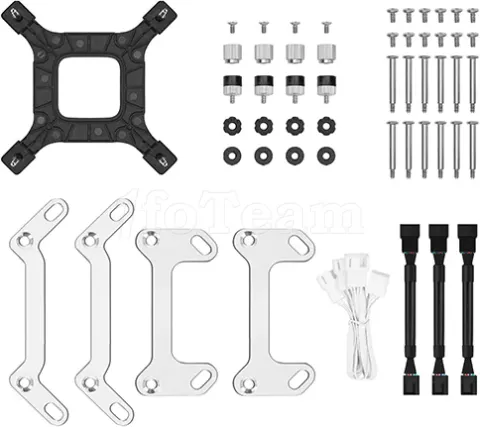 Photo de Kit Watercooling AIO DeepCool LS720 SE RGB - 360mm (Blanc)
