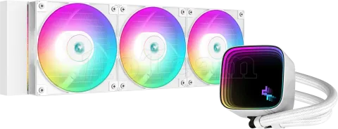 Photo de Kit Watercooling AIO DeepCool LS720 SE RGB - 360mm (Blanc)