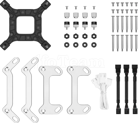 Photo de Kit Watercooling AIO DeepCool LS720 SE RGB - 360mm (Blanc)