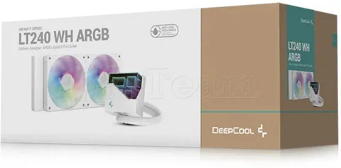 Photo de Kit Watercooling AIO DeepCool LT RGB - 240mm (Blanc)