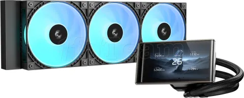 Photo de Kit Watercooling AIO DeepCool LT360 Vision RGB - 360mm (Noir)