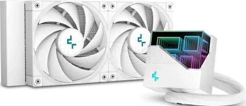Photo de Kit Watercooling AIO DeepCool LT520 RGB - 240mm (Blanc)
