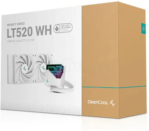 Photo de Kit Watercooling AIO DeepCool LT520 RGB - 240mm (Blanc)