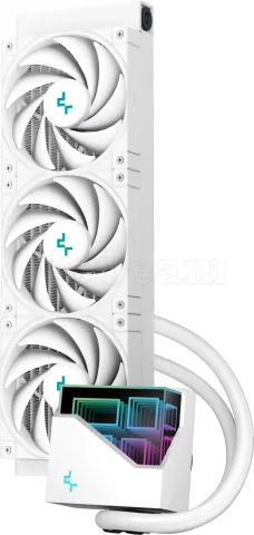 Photo de Kit Watercooling AIO DeepCool LT720 RGB - 360mm (Blanc)