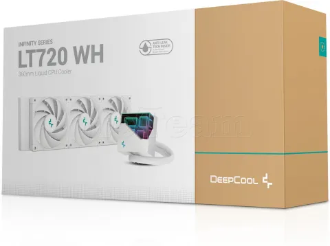 Photo de Kit Watercooling AIO DeepCool LT720 RGB - 360mm (Blanc)