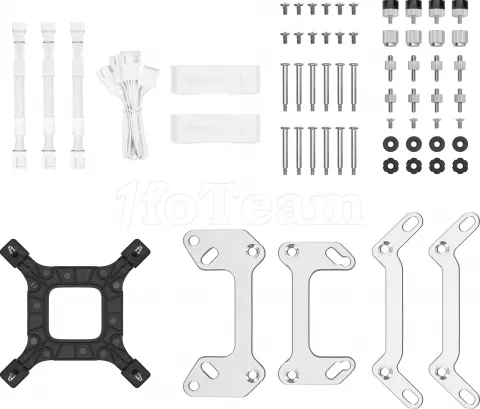 Photo de Kit Watercooling AIO DeepCool LT720 RGB - 360mm (Blanc)