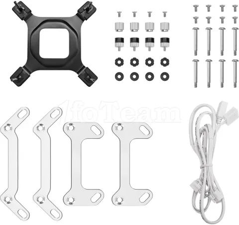Photo de Kit Watercooling AIO DeepCool Mystique RGB - 240mm (Blanc)