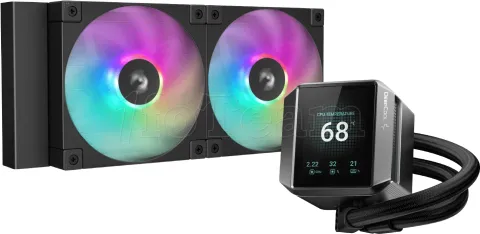 Photo de Kit Watercooling AIO DeepCool Mystique RGB - 240mm (Noir)