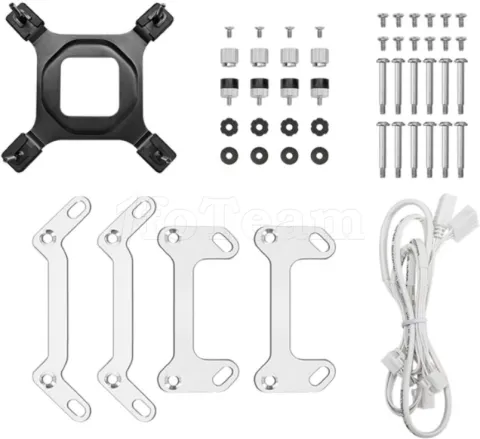 Photo de Kit Watercooling AIO DeepCool Mystique RGB - 360mm (Blanc)