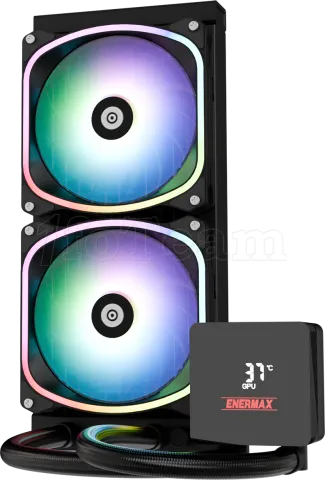 Photo de Kit Watercooling AIO Enermax AquaFusion II RGB - 240mm (Noir)