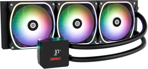 Photo de Kit Watercooling AIO Enermax AquaFusion II RGB - 360mm (Noir)