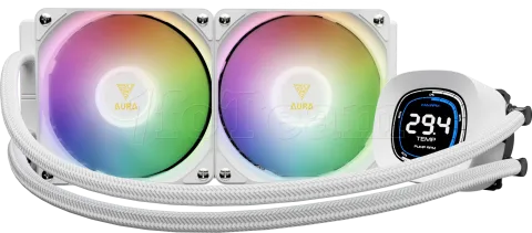 Photo de Kit Watercooling AIO Gamdias Aura GL Digital RGB - 240mm (Blanc)