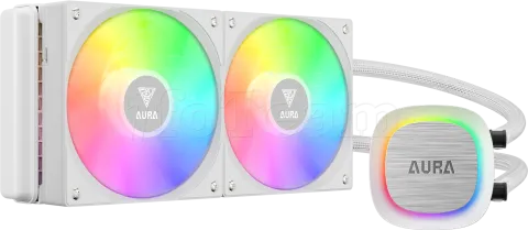 Photo de Kit Watercooling AIO Gamdias Aura GL V2 RGB - 240mm (Blanc)