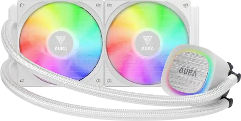 Photo de Kit Watercooling AIO Gamdias Aura GL V2 RGB - 240mm (Blanc)