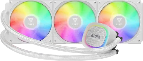 Photo de Kit Watercooling AIO Gamdias Aura GL V2 RGB - 360mm (Blanc)