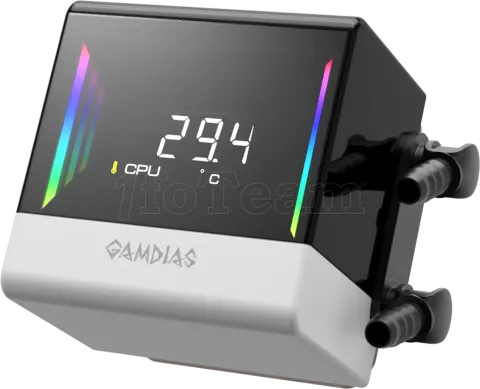Photo de Kit Watercooling AIO Gamdias Chione E4 RGB - 360mm (Blanc)