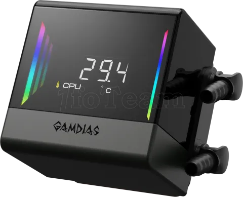 Photo de Kit Watercooling AIO Gamdias Chione E4 RGB - 360mm (Noir)