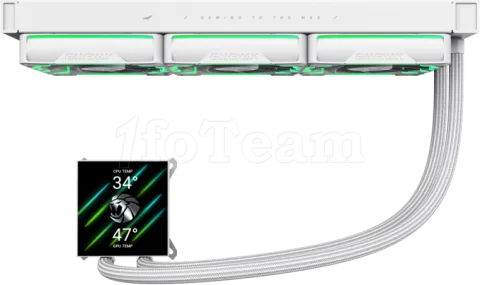 Photo de Kit Watercooling AIO Gamemax Hailstorm 360mm (Blanc)