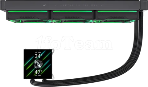 Photo de Kit Watercooling AIO Gamemax Hailstorm 360mm (Noir)