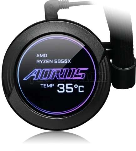 Photo de Kit Watercooling AIO Gigabyte Aorus WaterForce X RGB - 360mm (Noir)