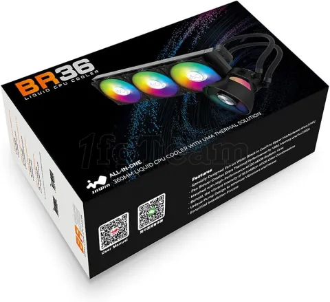 Photo de Kit Watercooling AIO InWin BR RGB - 360mm (Noir)