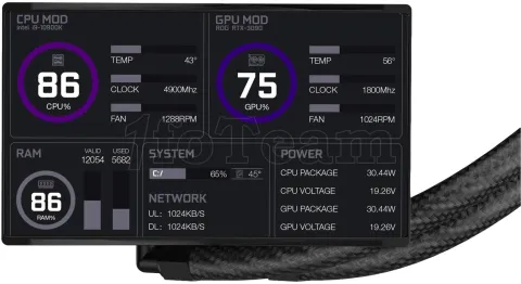 Photo de Kit Watercooling AIO Itek Thermora 50B ARGB - 360mm (Noir)