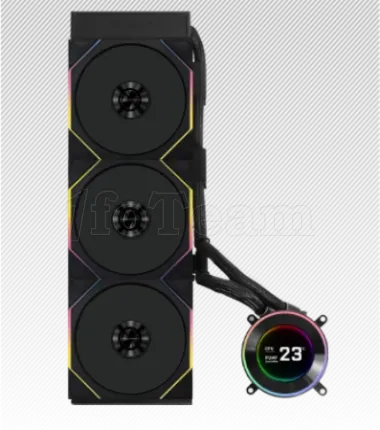 Photo de Kit Watercooling AIO Lian Li HydroShift II LCD-C 360TL Flex RGB - 360mm (Noir)