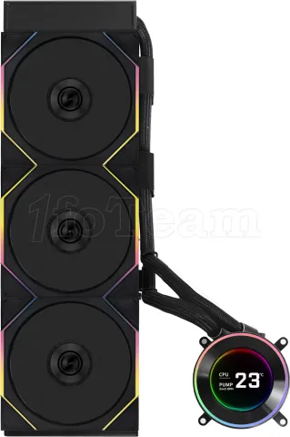Photo de Kit Watercooling AIO Lian Li HydroShift II LCD-C CL Wireless RGB - 360mm (Noir)