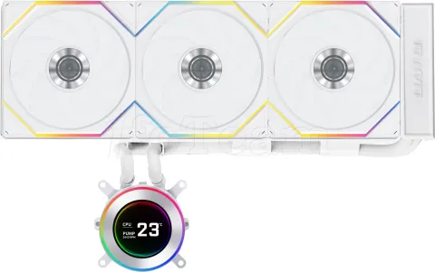Photo de Kit Watercooling AIO Lian Li HydroShift II LCD-C TL Wireless RGB - 360mm (Blanc)