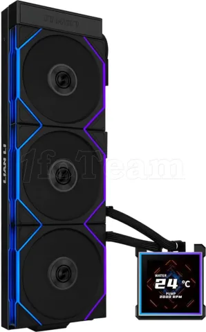 Photo de Kit Watercooling AIO Lian Li HydroShift II LCD-S 360TL Flex RGB - 360mm (Noir)