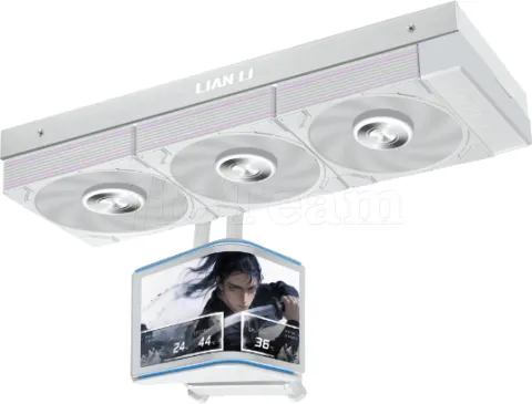 Photo de Kit Watercooling AIO Lian Li HydroShift II OLED P28 RGB - 360mm (Blanc)